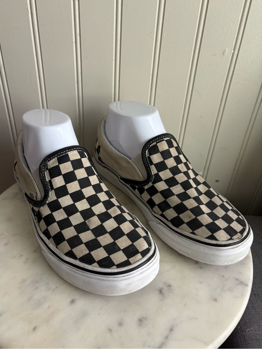 Vans Checkered Slip Ons Women’s 7 Black & White Punk Goth Grunge Indie Sleaze